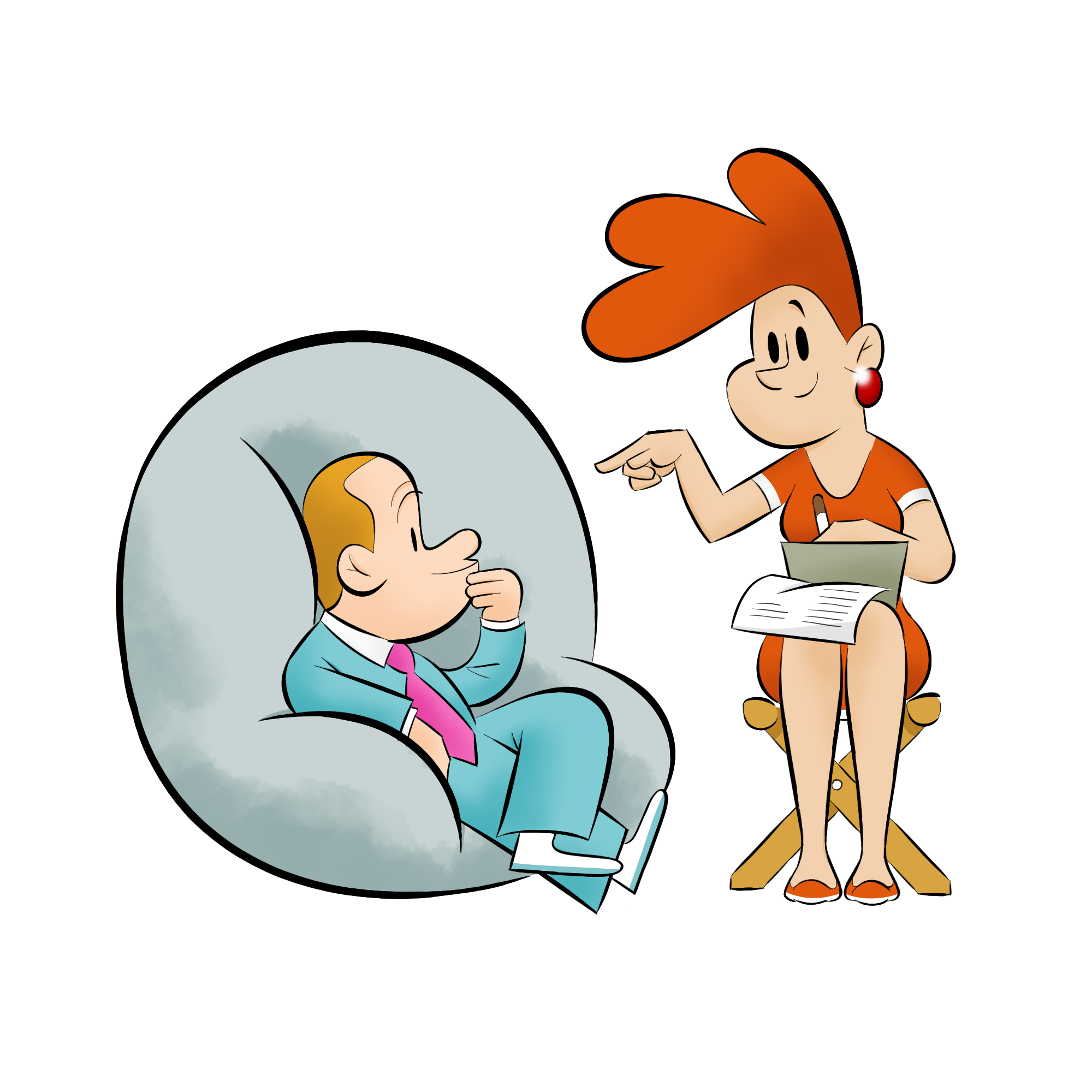 UOLinka ředitel muž křeslo lekce poradna terapie přemýšlení