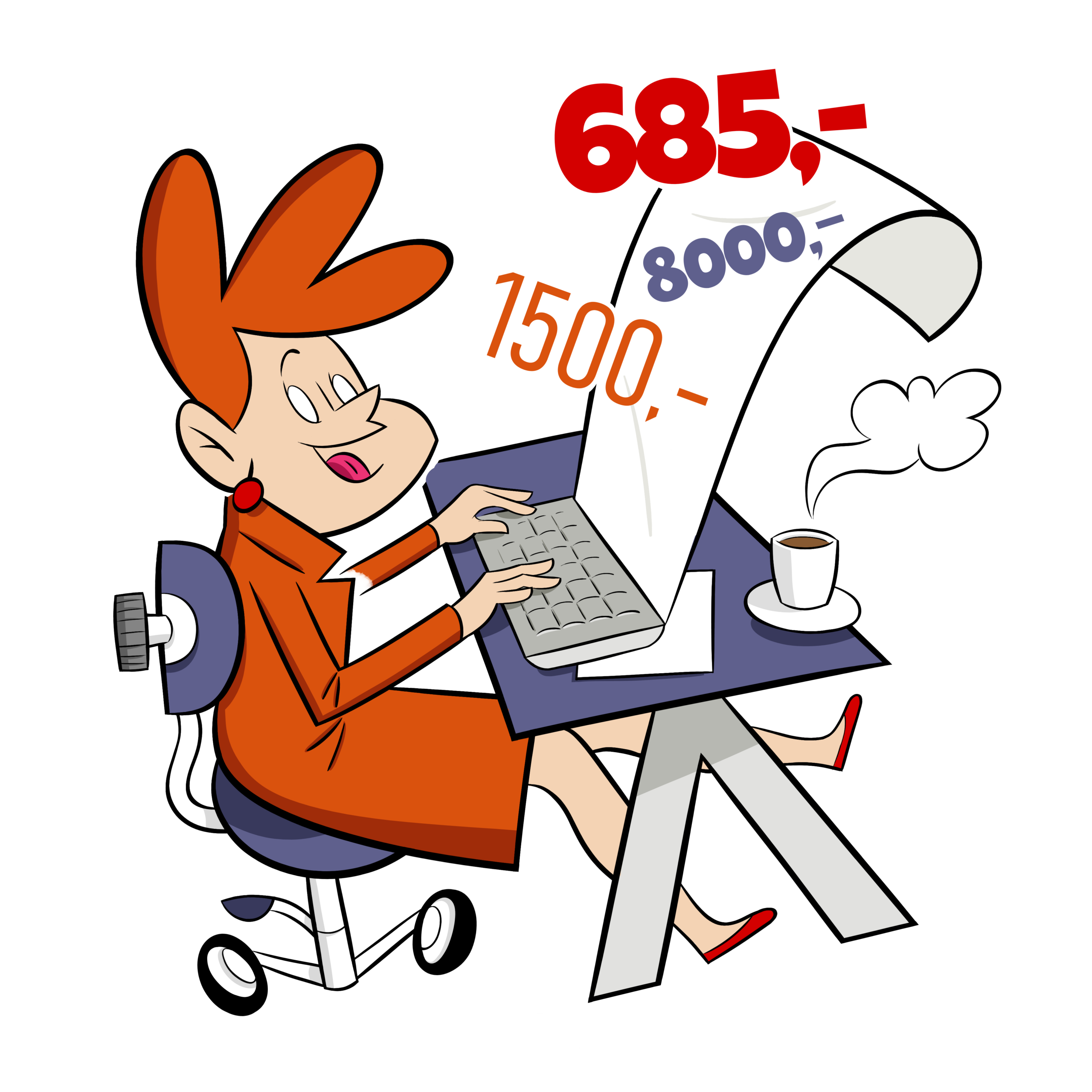 UOLina u klávesnice a létajícími čísly_4