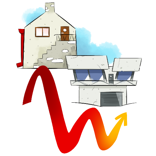 nemovitosti dům budova křivka