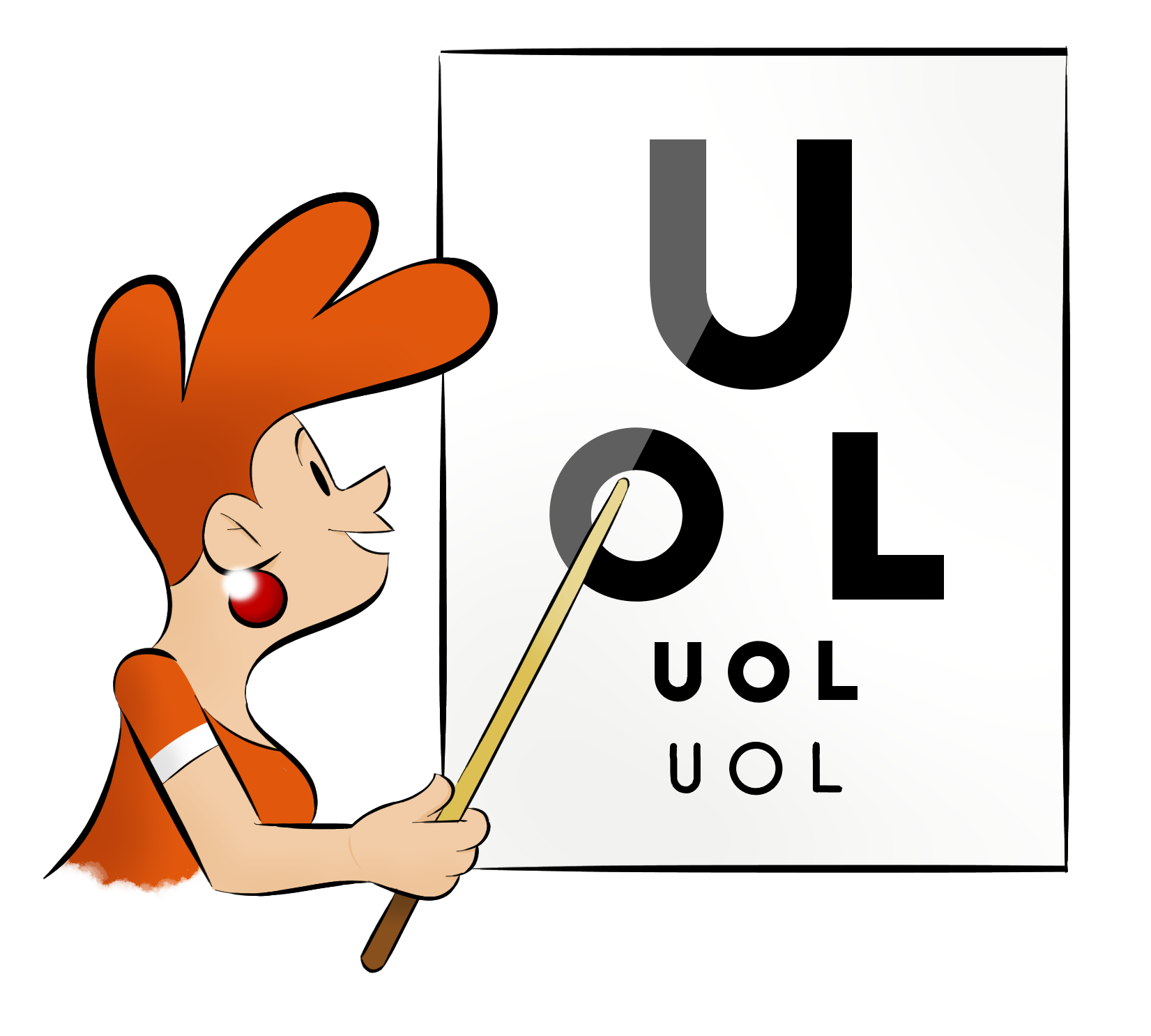 UOLinka vysvětlení učitel kurz oči písmena UOL zrak focus